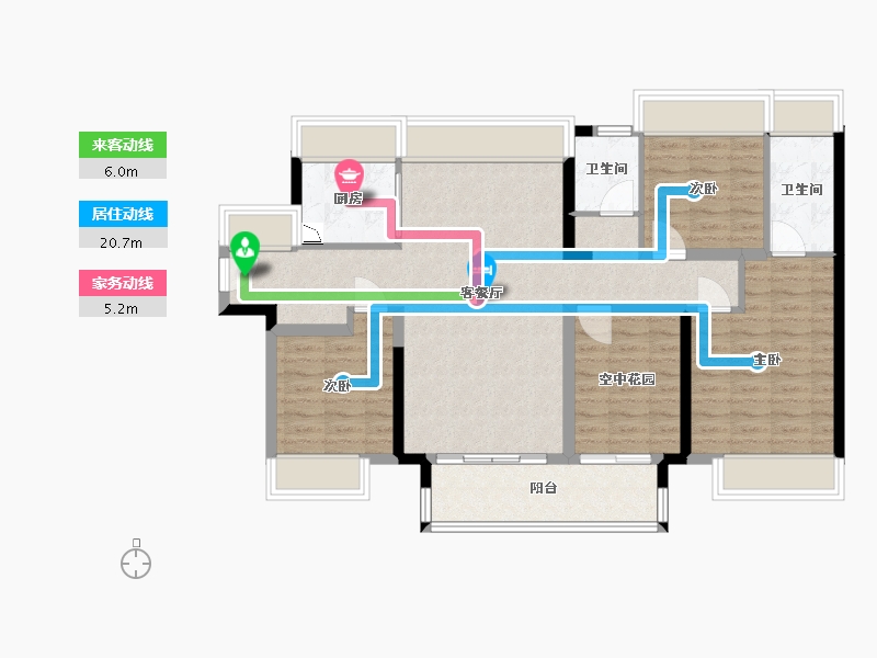 广东省-江门市-旭辉双龙台-96.03-户型库-动静线