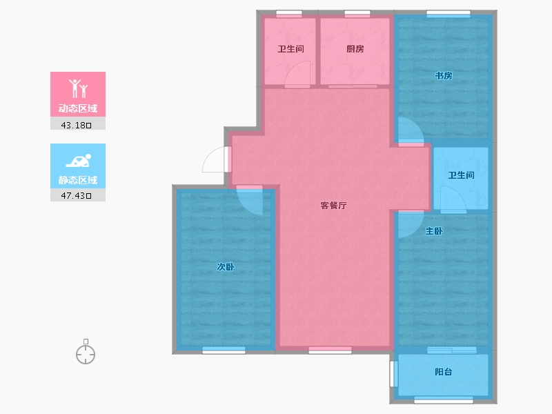 河北省-唐山市-天和盛世-81.00-户型库-动静分区