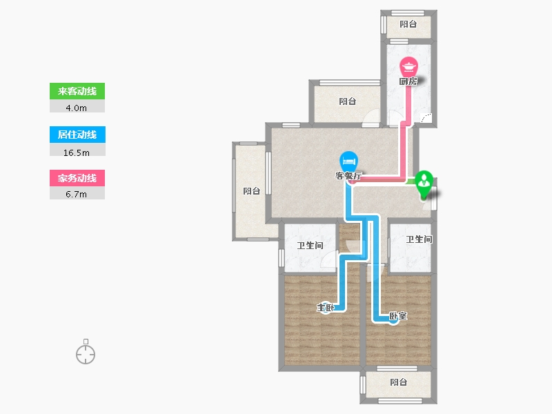 河北省-廊坊市-廊坊鸿坤・理想城-92.09-户型库-动静线