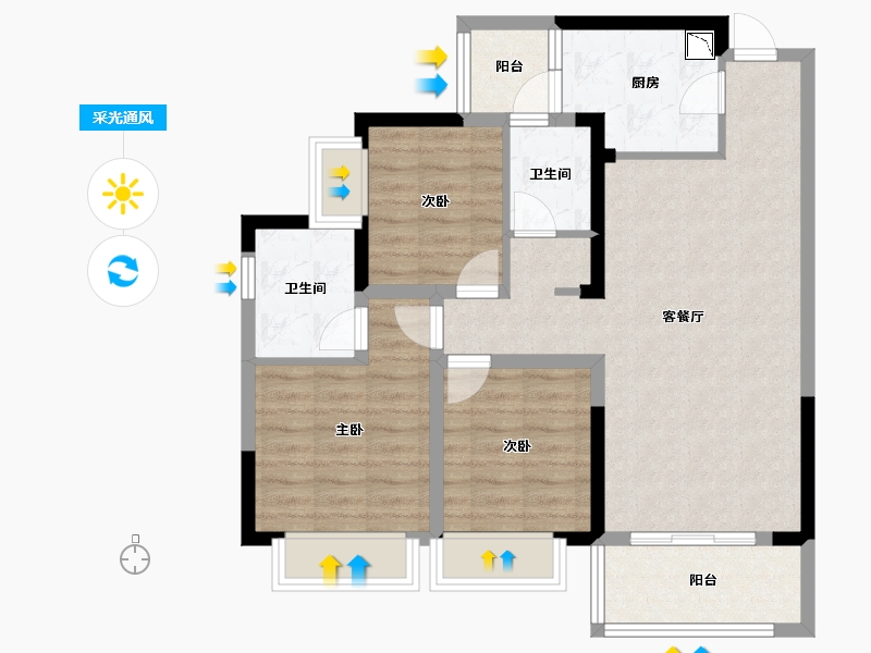 广西壮族自治区-柳州市-中国铁建国际城-83.04-户型库-采光通风