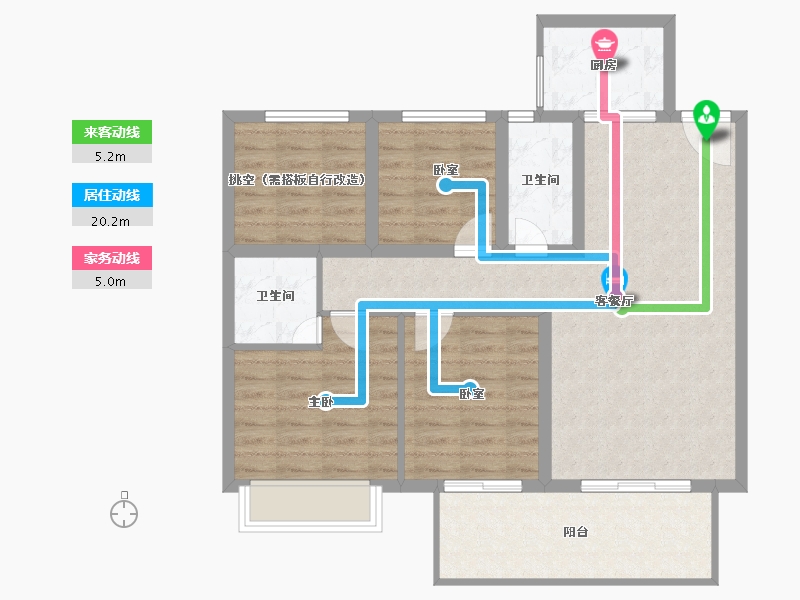 湖南省-衡阳市-金钟・美墅湾-89.14-户型库-动静线