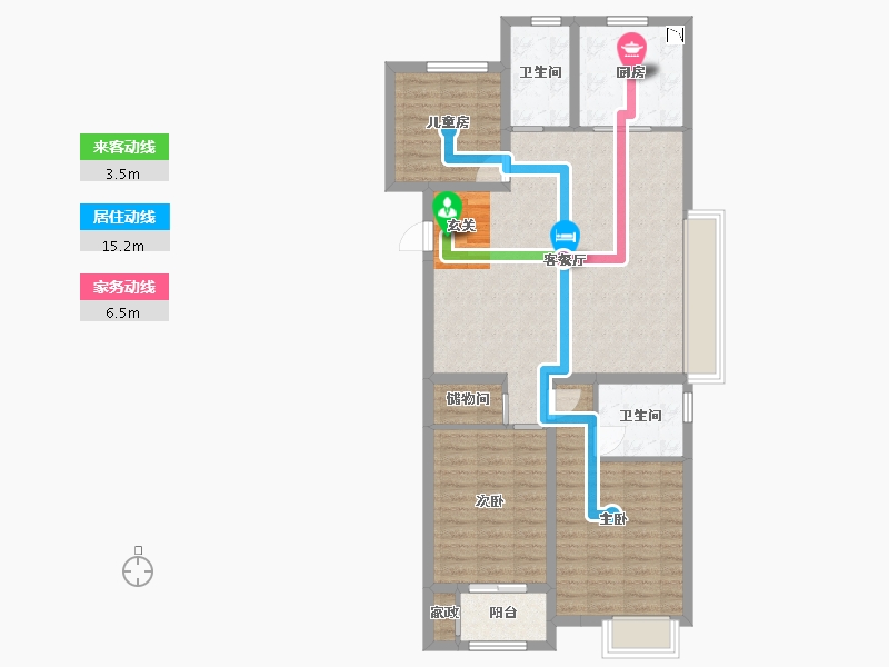 山西省-晋中市-保利时光印象-96.79-户型库-动静线