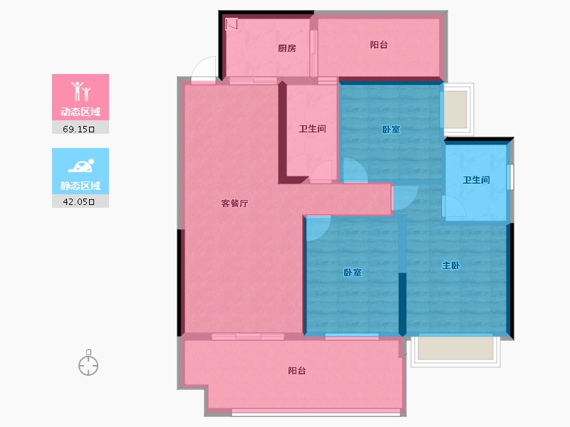 湖南省-衡阳市-万和大院-99.88-户型库-动静分区