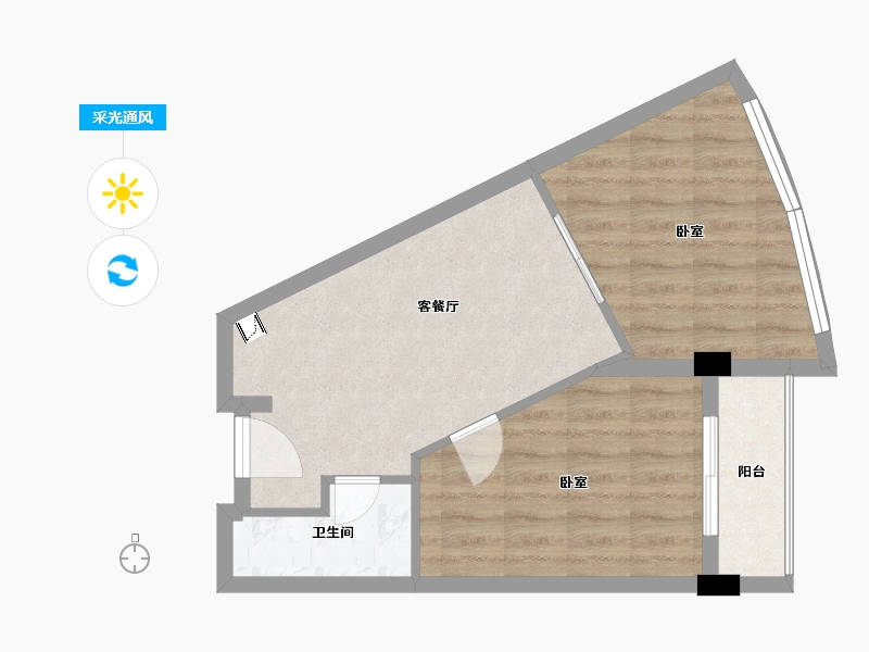 湖南省-衡阳市-蒸水湾・悦公馆-47.13-户型库-采光通风