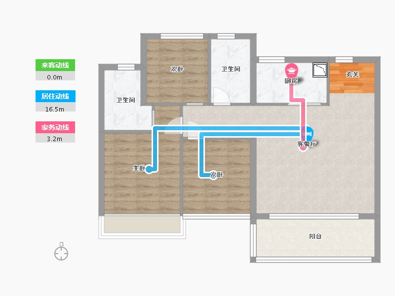 江苏省-苏州市-锦上和风华苑-84.00-户型库-动静线