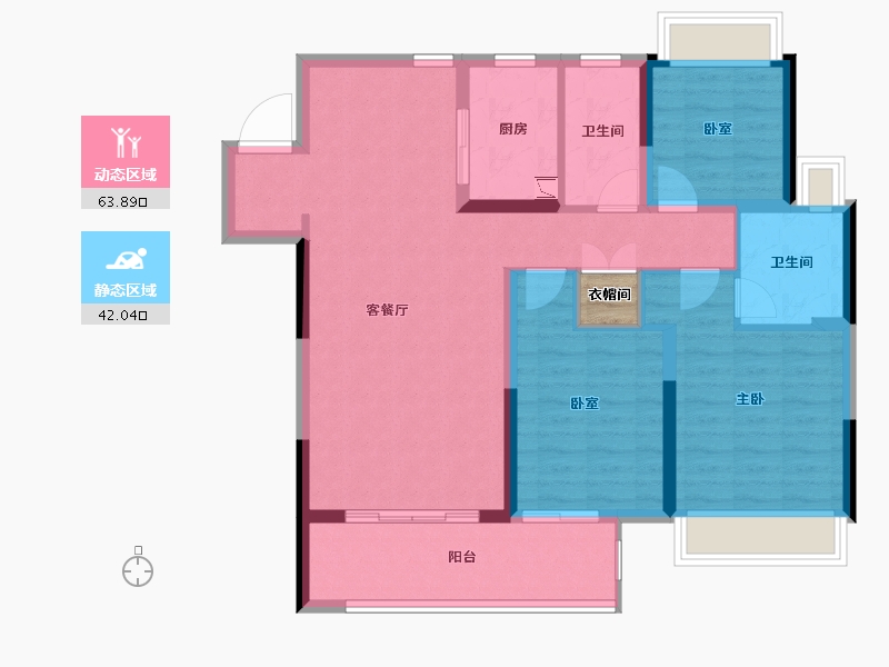 江苏省-徐州市-大华・潘安湖首府-96.12-户型库-动静分区