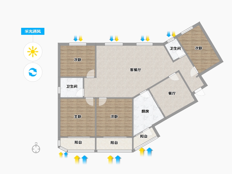 上海-上海市-金谷园小区-134.01-户型库-采光通风