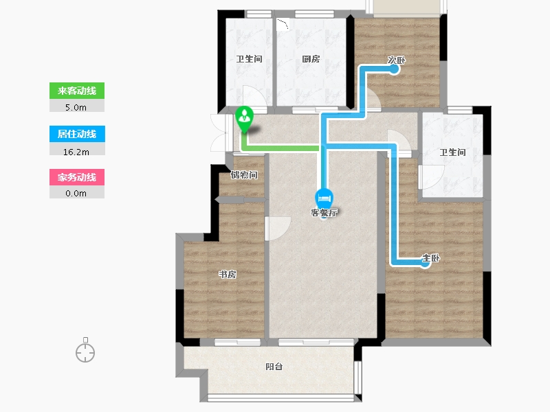 安徽省-合肥市-金科博翠天宸-90.50-户型库-动静线