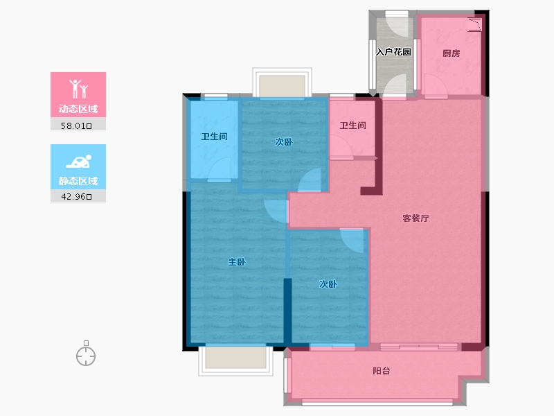 福建省-泉州市-南益刺桐春晓-94.70-户型库-动静分区