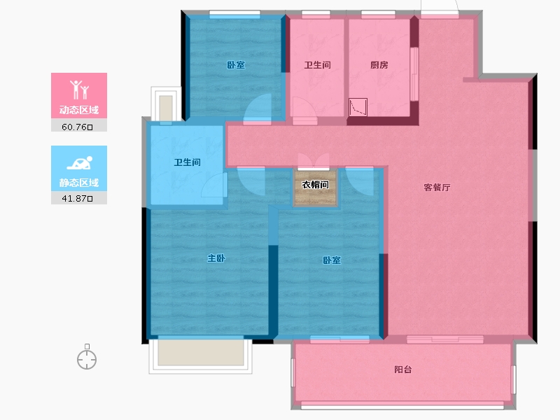 江苏省-徐州市-大华・潘安湖首府-92.95-户型库-动静分区