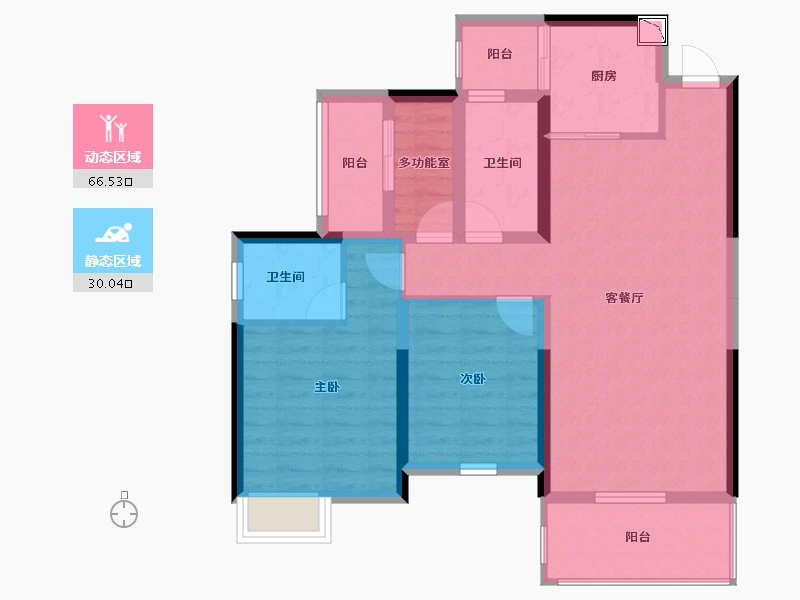 湖南省-株洲市-华晨翡翠湾-85.75-户型库-动静分区