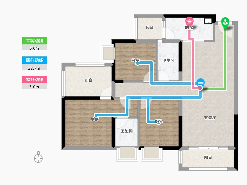 广西壮族自治区-柳州市-晨华・金湾御府-95.71-户型库-动静线