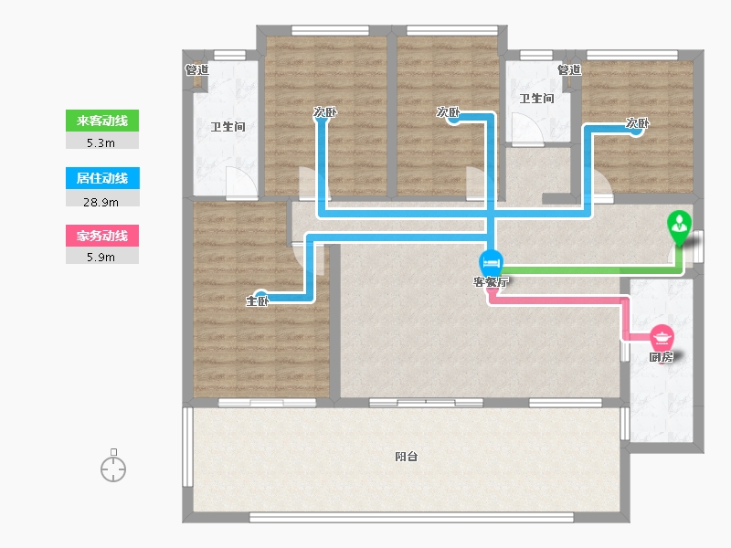 贵州省-六盘水市-城投・凤凰院景-128.60-户型库-动静线