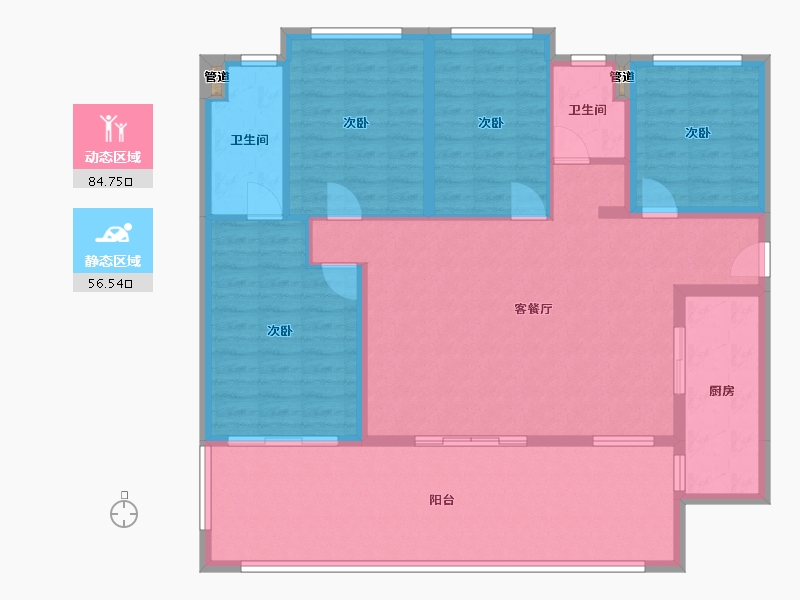 贵州省-六盘水市-城投・凤凰院景-128.68-户型库-动静分区