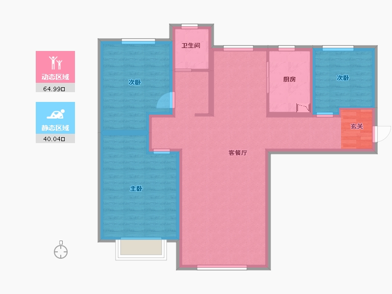 甘肃省-兰州市-天庆国际新城四期-93.60-户型库-动静分区