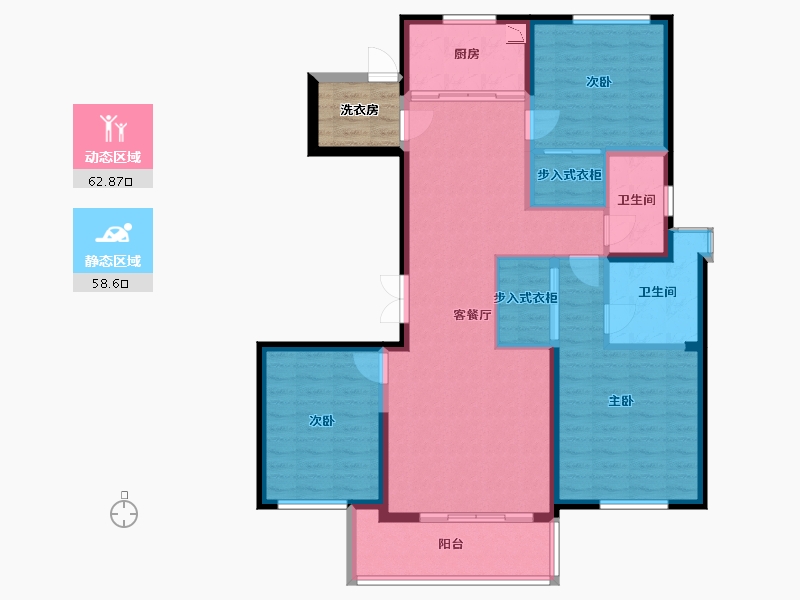 湖北省-武汉市-联投中心-113.41-户型库-动静分区