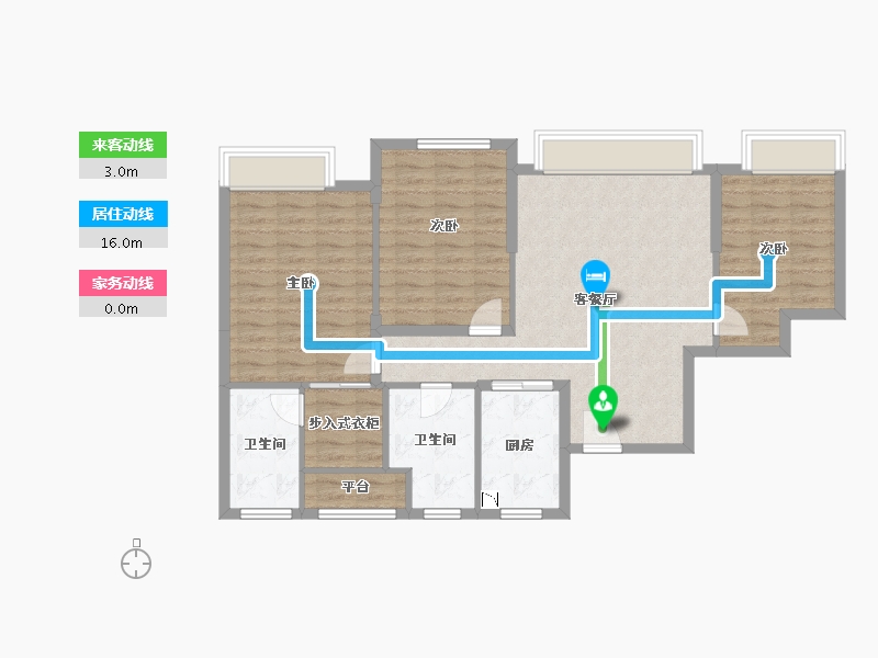 浙江省-金华市-红星天铂-96.53-户型库-动静线