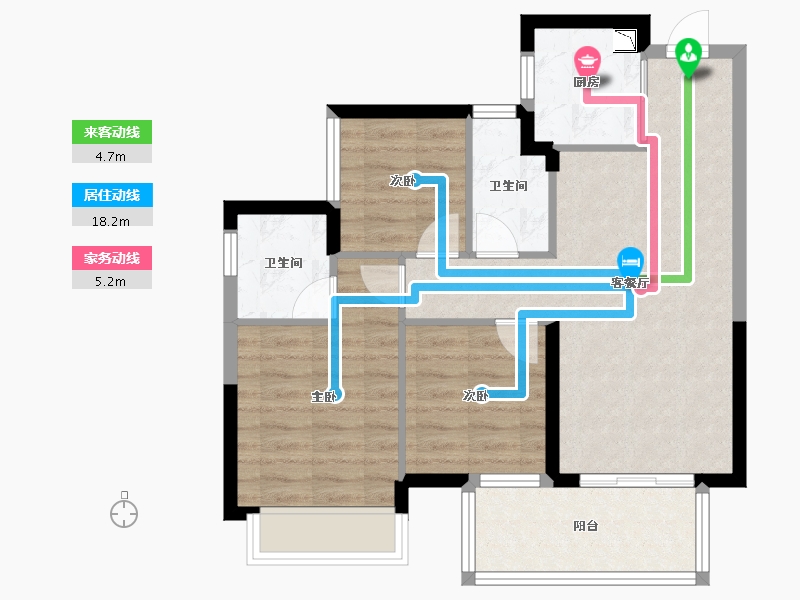 广西壮族自治区-南宁市-龙光玖誉城-68.93-户型库-动静线