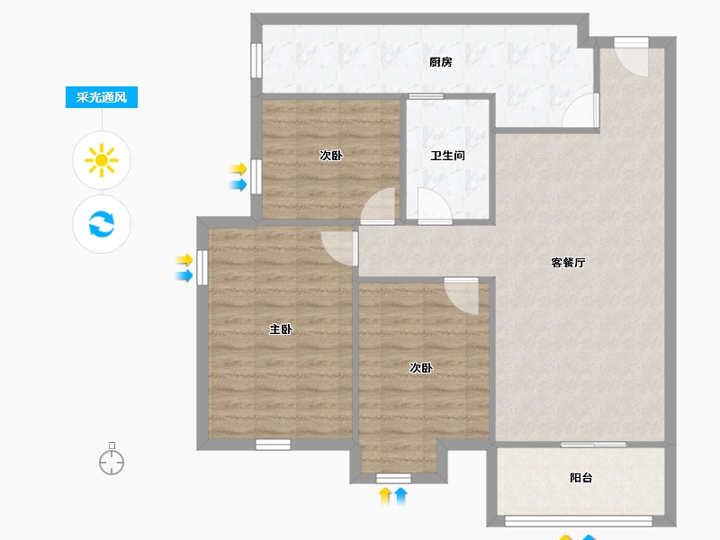 四川省-成都市-远大中央公园-96.07-户型库-采光通风