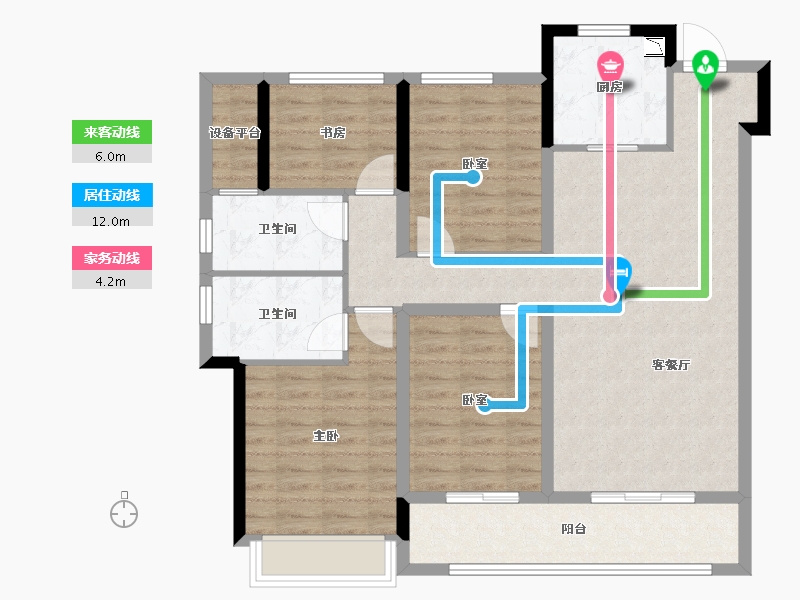 浙江省-绍兴市-臻越院-99.93-户型库-动静线