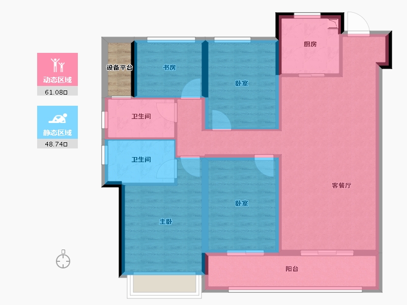 浙江省-绍兴市-臻越院-99.93-户型库-动静分区