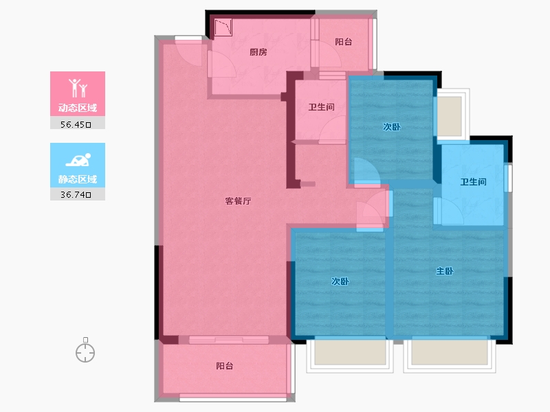 广西壮族自治区-柳州市-中国铁建国际城-82.08-户型库-动静分区