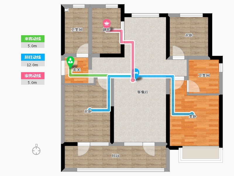 河北省-石家庄市-保利城-89.89-户型库-动静线