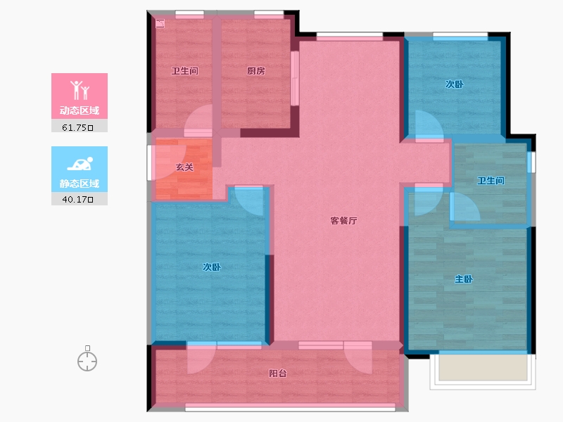 河北省-石家庄市-保利城-89.89-户型库-动静分区