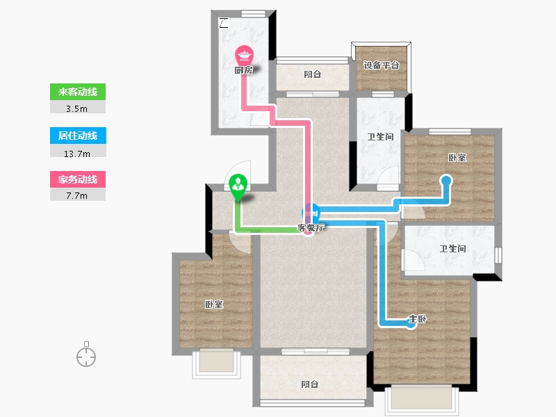 浙江省-绍兴市-恒大御澜庭-96.07-户型库-动静线