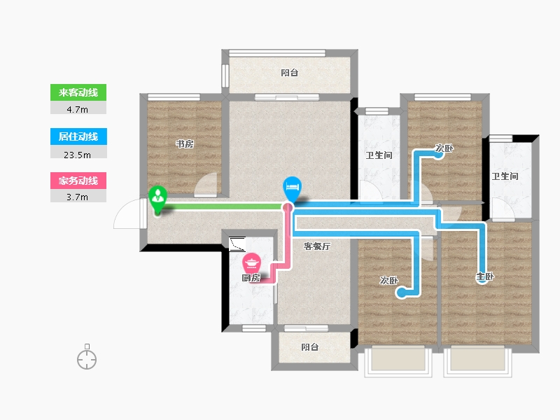 广西壮族自治区-柳州市-融创金成九阙府-97.02-户型库-动静线