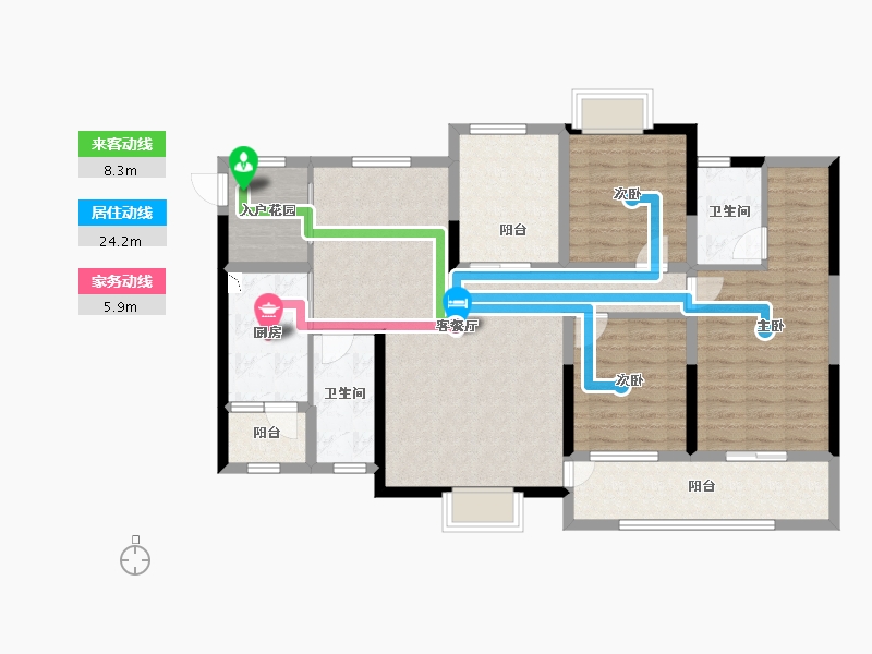 广东省-清远市-珠江景悦府-114.19-户型库-动静线