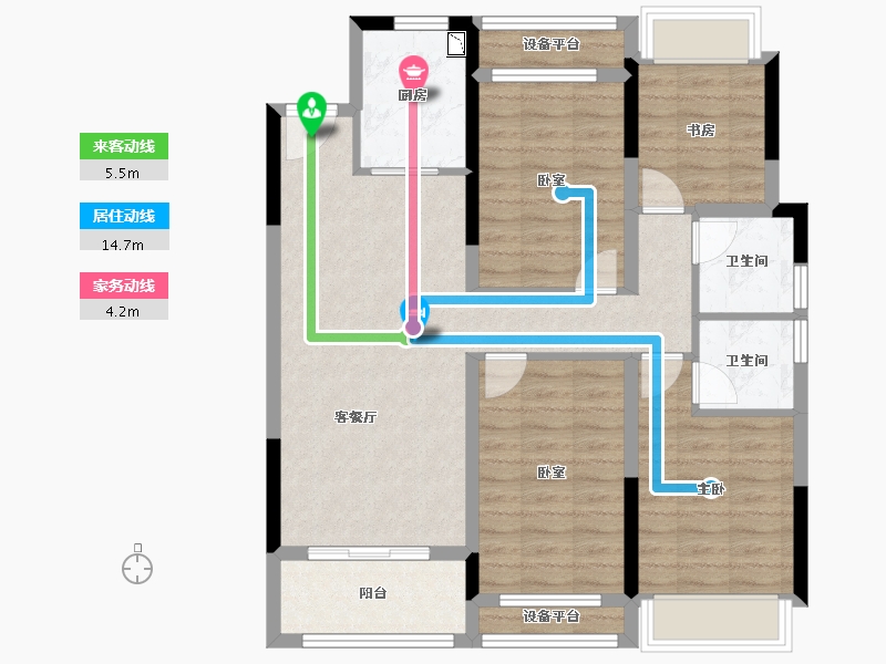 浙江省-绍兴市-柏丽湾-91.01-户型库-动静线