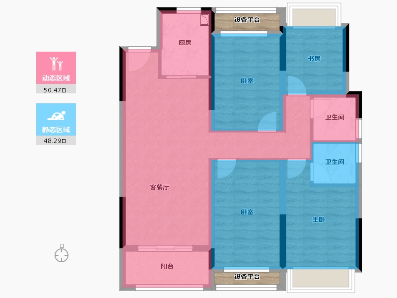 浙江省-绍兴市-柏丽湾-91.01-户型库-动静分区