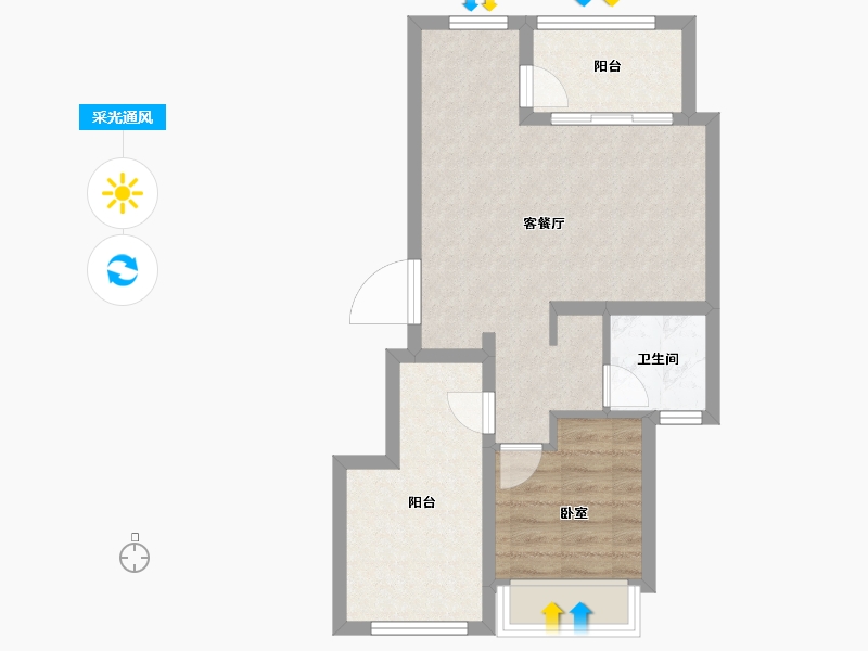 云南省-玉溪市-抚仙湖・龙湖星空小镇-53.97-户型库-采光通风