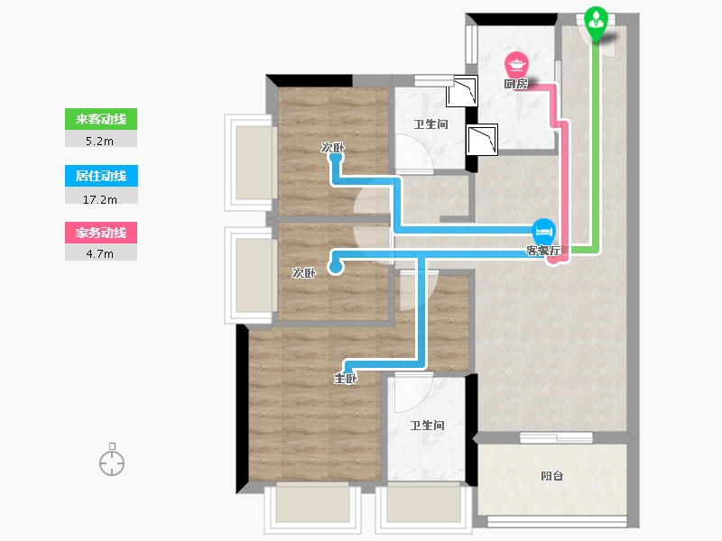 广东省-广州市-万科幸福誉-62.14-户型库-动静线