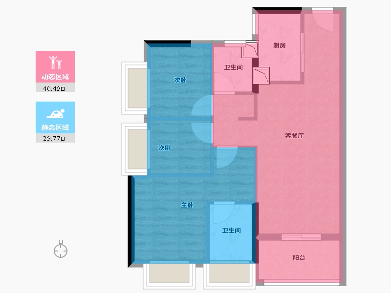 广东省-广州市-万科幸福誉-62.14-户型库-动静分区