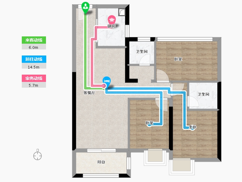 福建省-宁德市-中建锦绣里-71.70-户型库-动静线