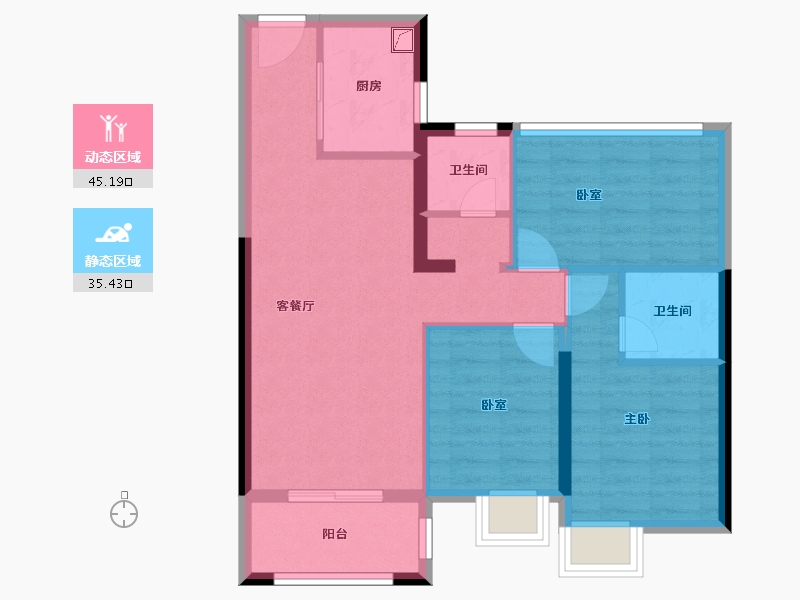 福建省-宁德市-中建锦绣里-71.70-户型库-动静分区