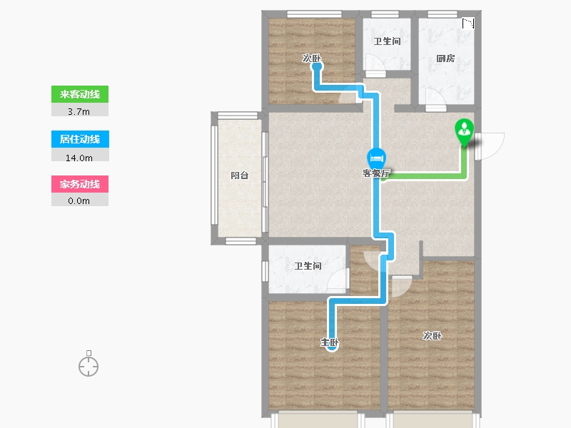 江苏省-宿迁市-太湖花园G1-94.00-户型库-动静线