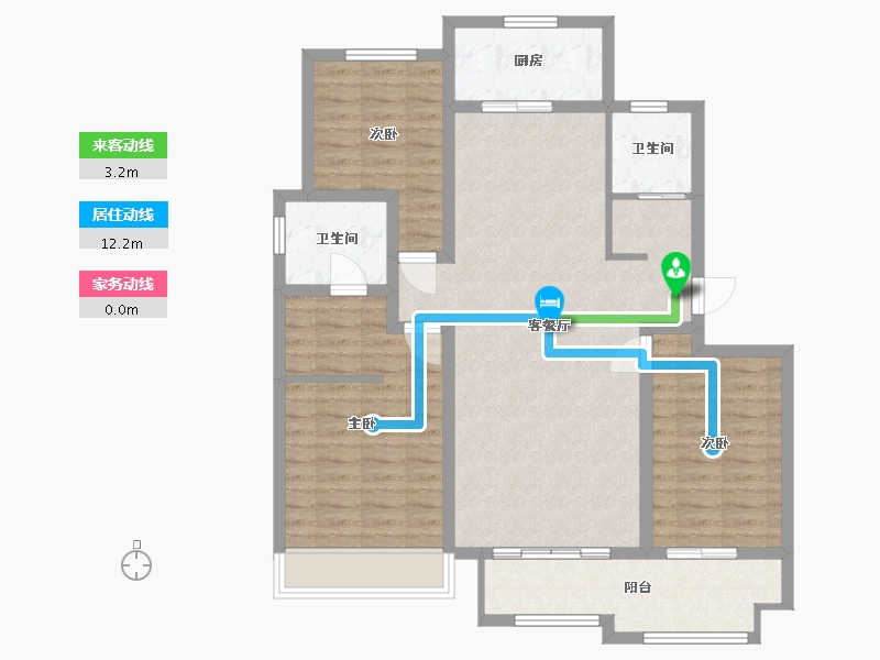 山东省-泰安市-硕园经典-99.35-户型库-动静线