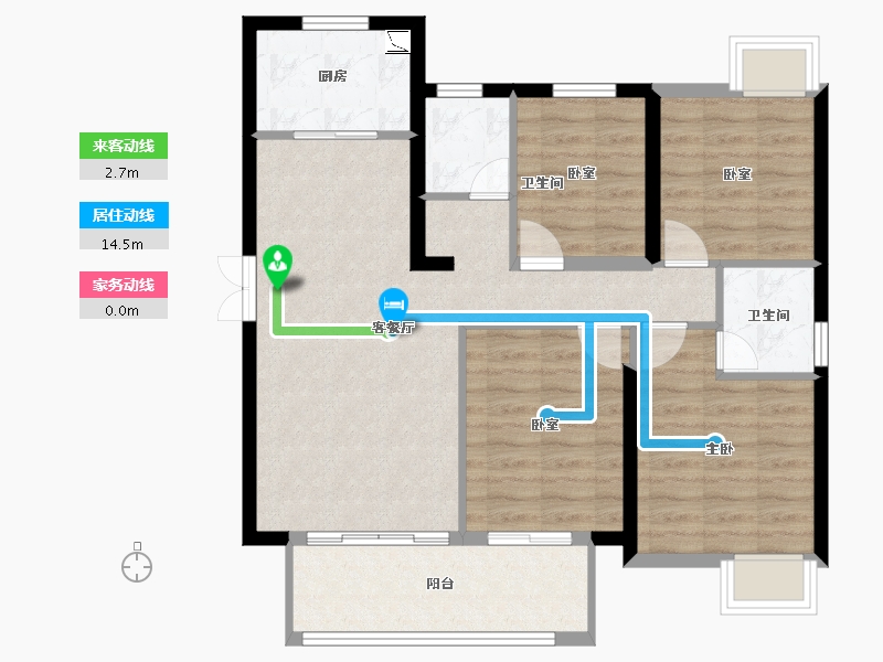 福建省-宁德市-中建锦绣里-86.40-户型库-动静线