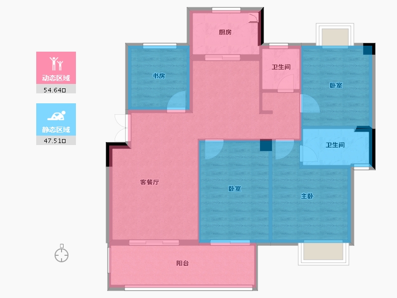 福建省-宁德市-中建锦绣里-92.15-户型库-动静分区