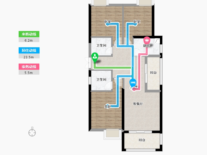 福建省-宁德市-中建锦绣里-83.70-户型库-动静线