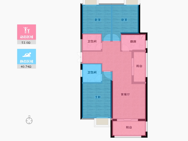 福建省-宁德市-中建锦绣里-83.70-户型库-动静分区