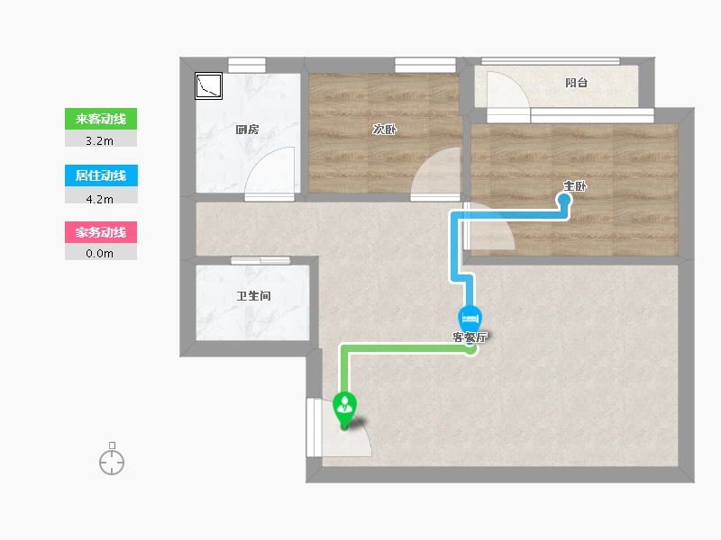 甘肃省-庆阳市-庆阳金融中心SOHO公馆-41.77-户型库-动静线