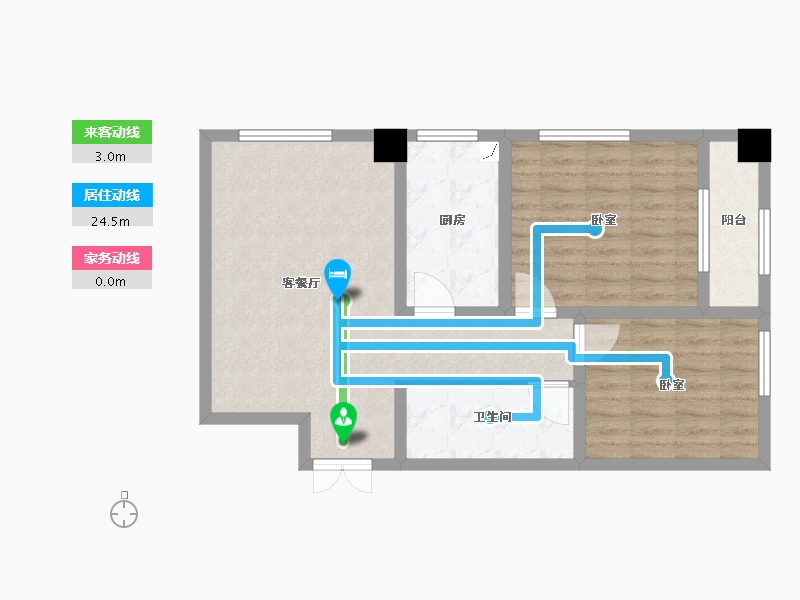 甘肃省-庆阳市-锦效宏苑-71.87-户型库-动静线