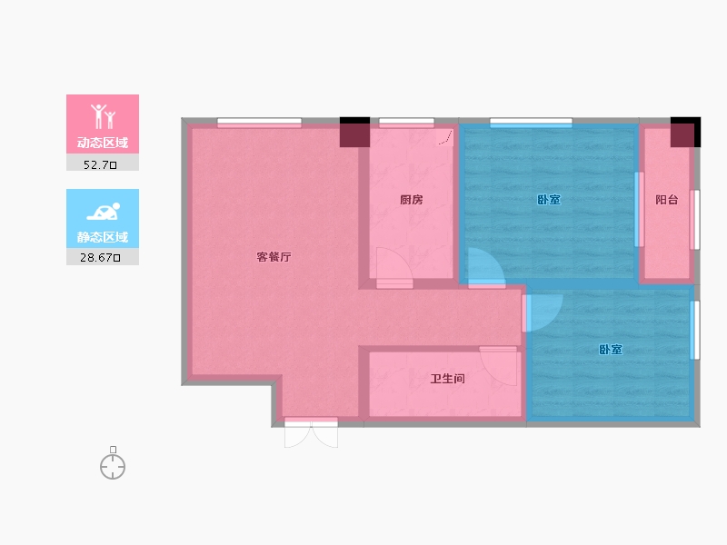 甘肃省-庆阳市-锦效宏苑-71.87-户型库-动静分区