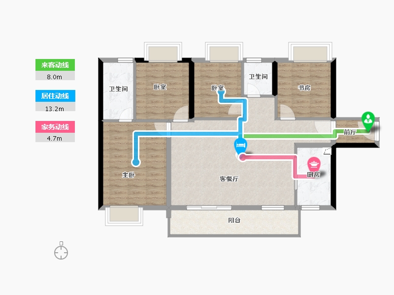 贵州省-遵义市-富力・悦禧花园-99.01-户型库-动静线