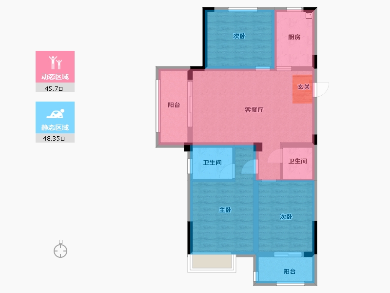 浙江省-丽水市-宝业・花街风情-83.20-户型库-动静分区