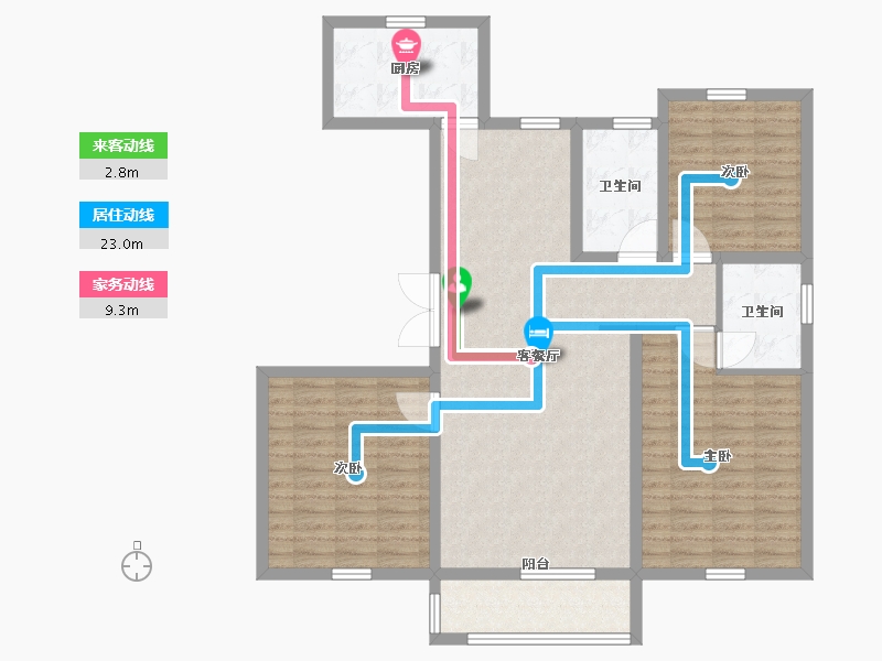 山东省-青岛市-中车小镇-110.00-户型库-动静线